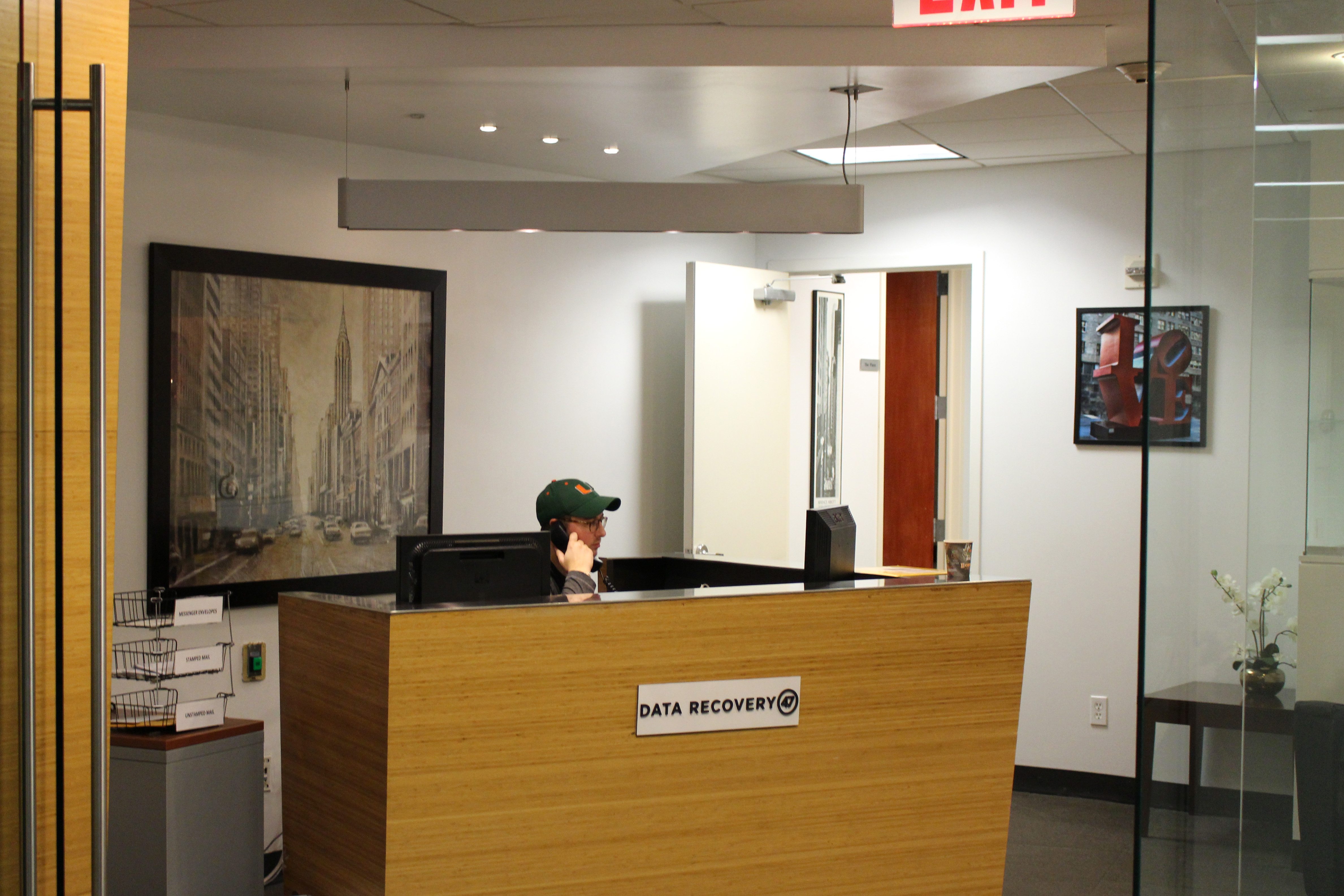 Front Desk of Data Recovery 47 in New York City